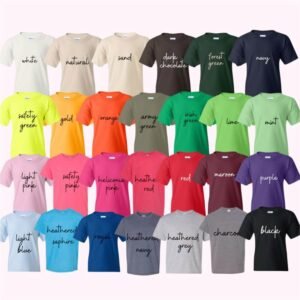 Custom Color & Size T-Shirts